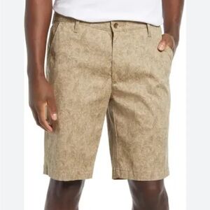 AG Adriano Goldschmied Griffin shorts tan print relaxed stretchy Italian 33 NEW